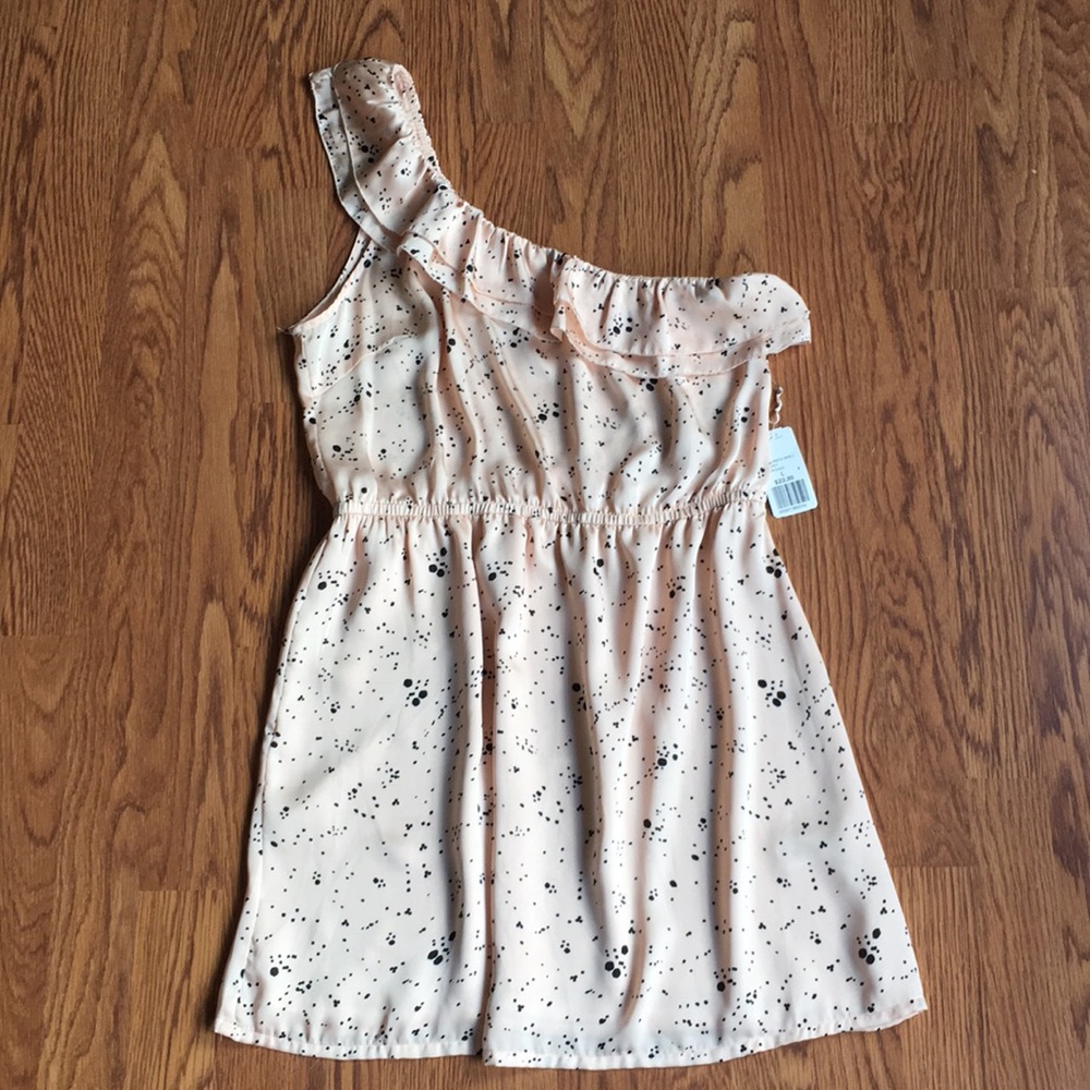 Blush Dress with Black Paw Print